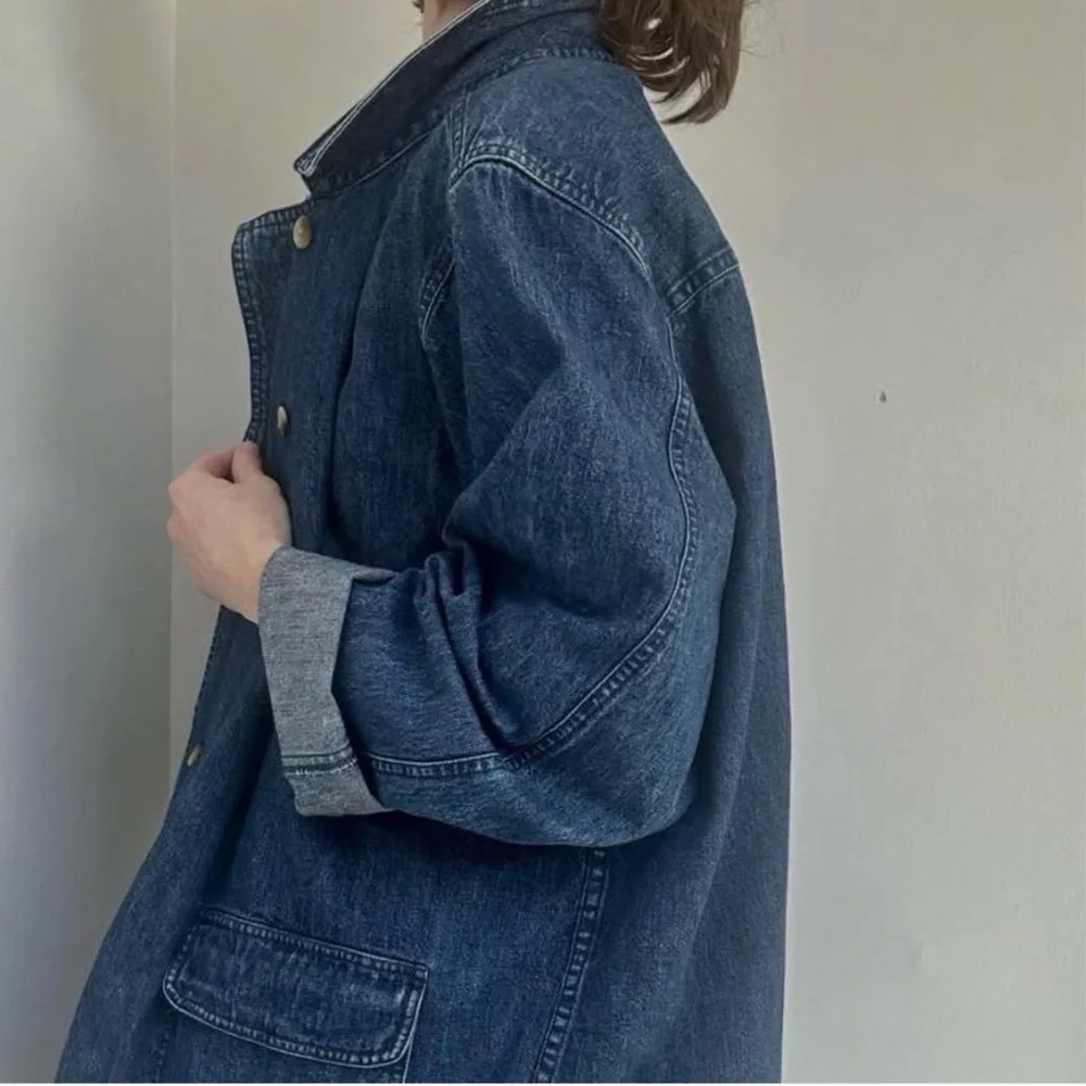 L.L. Bean RARE Double Breasted Bug Jean Jacket